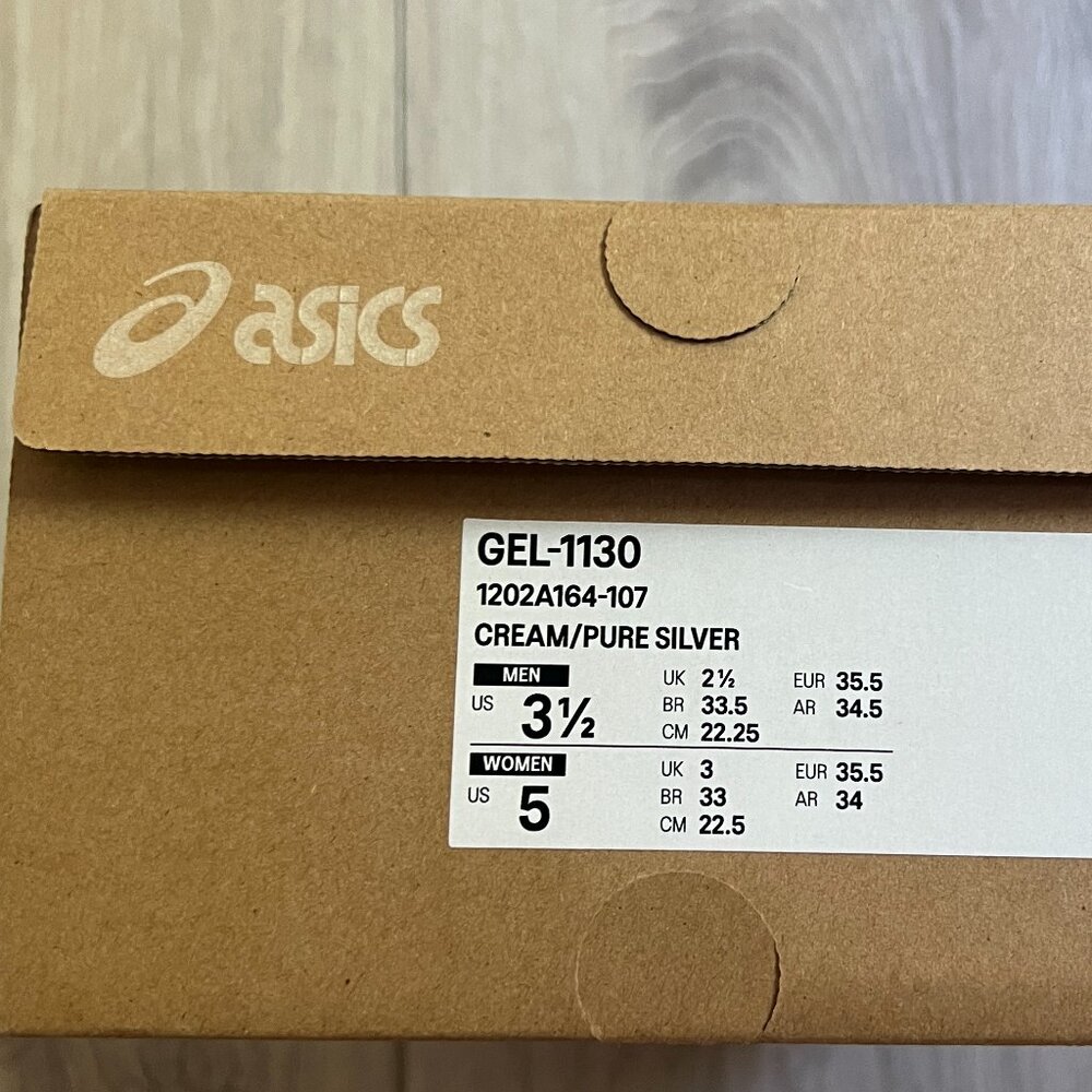 ASICS GEL 1130 Silver and Cream NWT - Picture 4 of 5